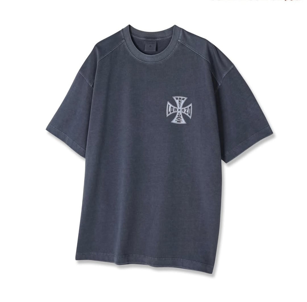T-shirt à manches courtes Lorenzo à motif, teint dans la masse
