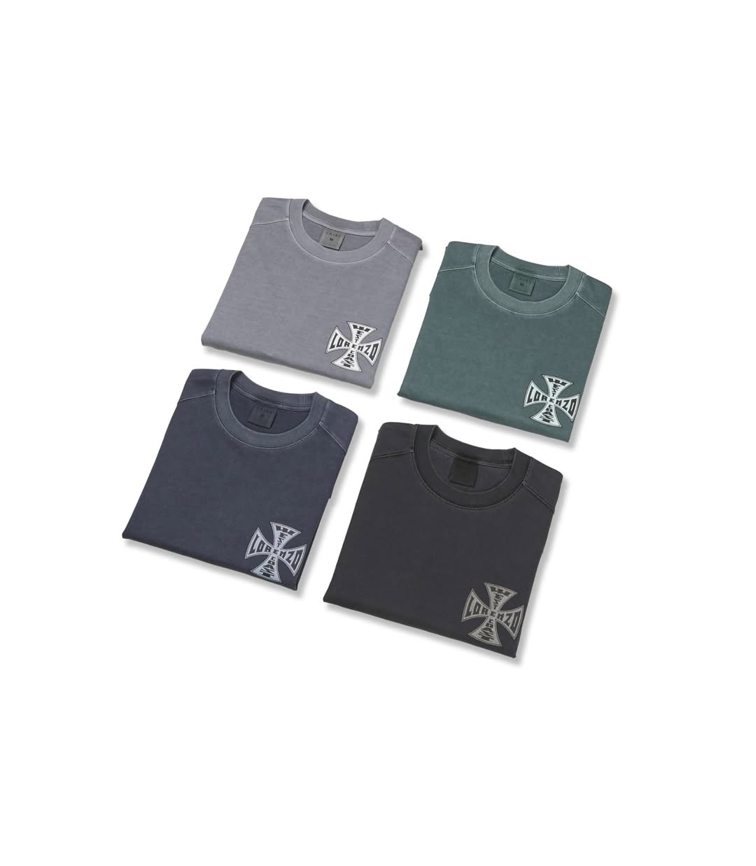 T-shirt à manches courtes Lorenzo à motif, teint dans la masse