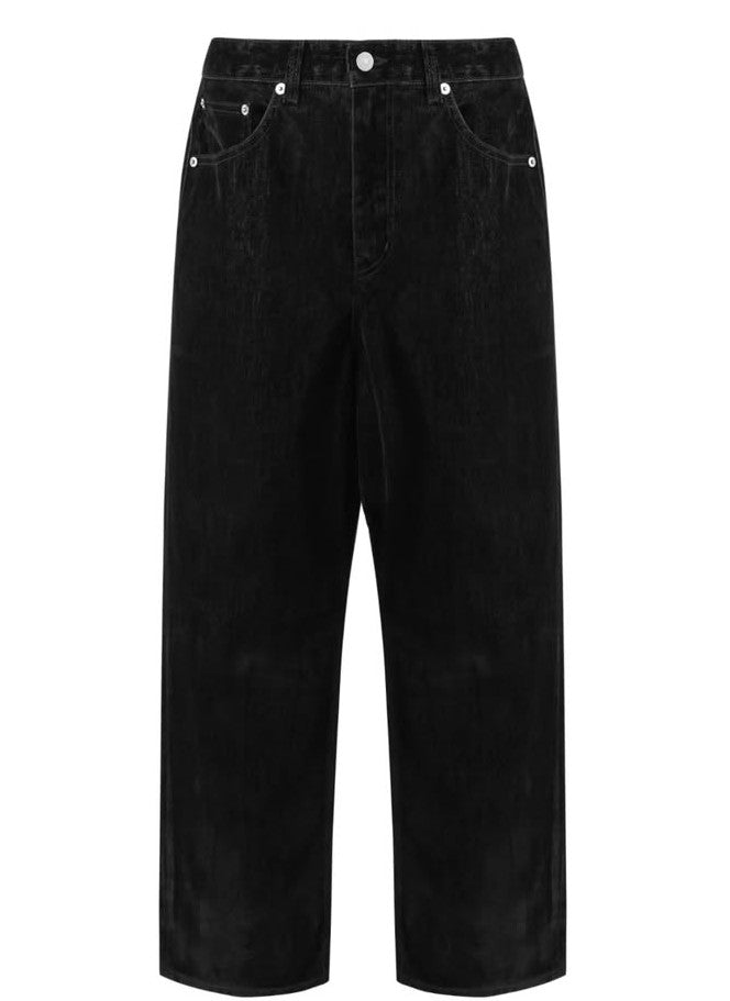 Pantaloni in velluto denim semilargi