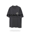 T-shirt à manches courtes Lorenzo à motif, teint dans la masse