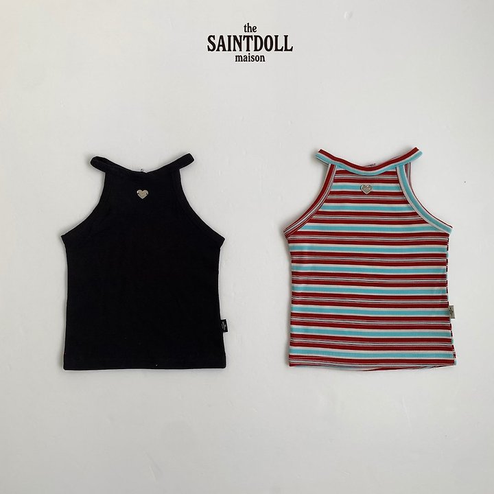 2- Pack Saintdoll Heart Charm Halter Neck Tank Top — Kids