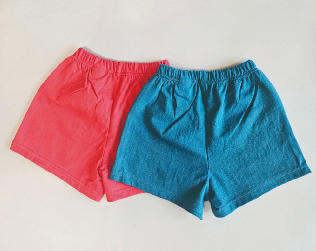 (2pack) Firstblue Bold Stripe Cotton Shorts — Kids