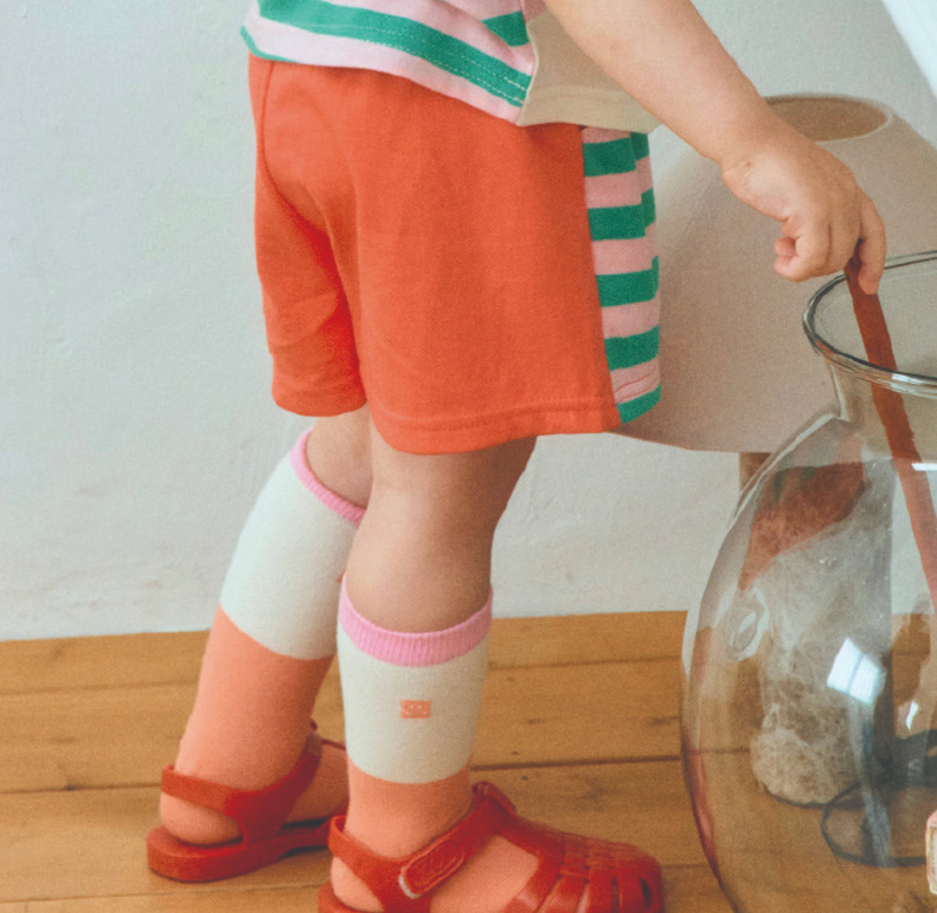 (2pack) Firstblue Bold Stripe Cotton Shorts — Kids