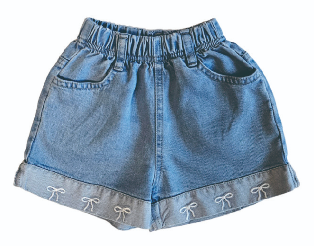 (2pack) Firstblue Ruffle Hem Denim Shorts — Kids