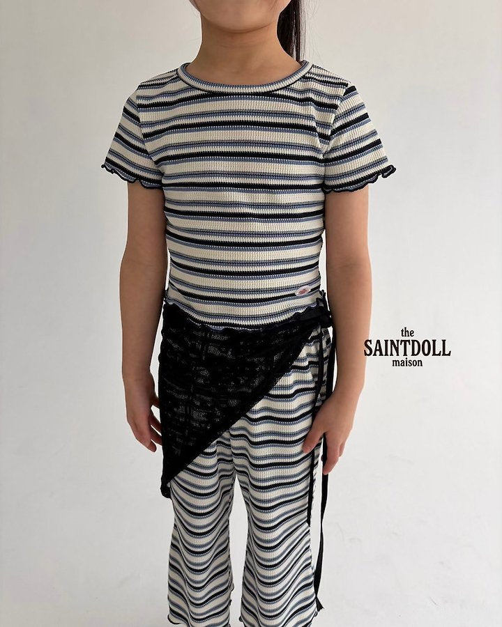 Saintdoll Multistripe Knit Top & Flare Pants Set — Kids