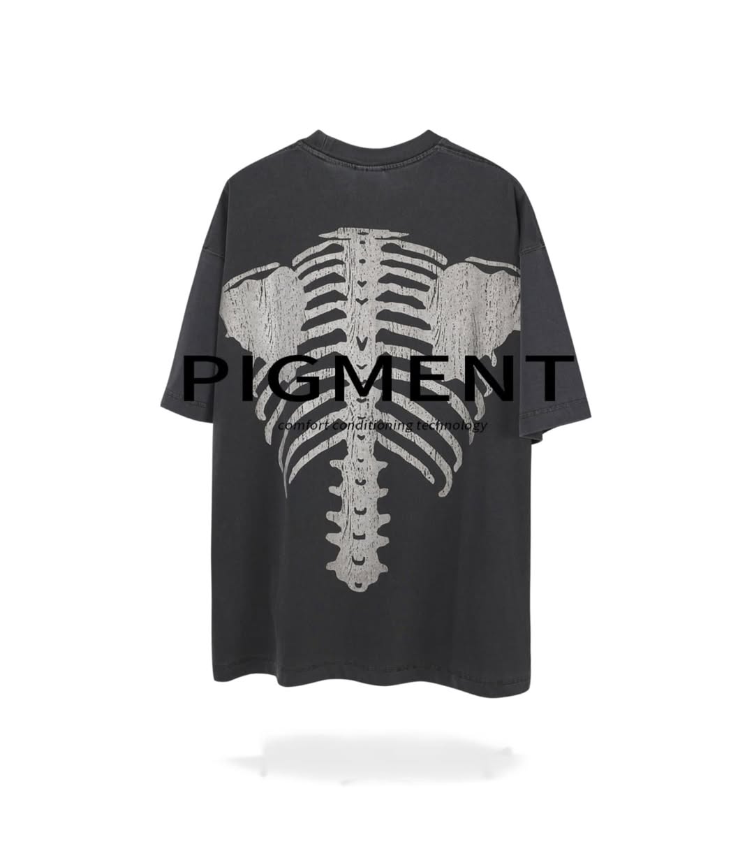 T-shirt à manches courtes Lorenzo à motif, teint dans la masse