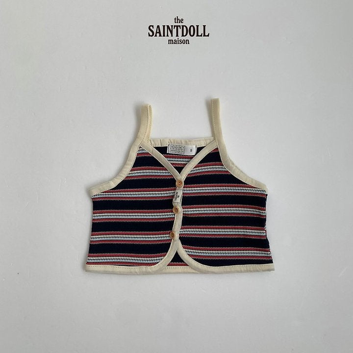 2-Pack Saintdoll Bohemian Stripe Button Tank Top — Kids