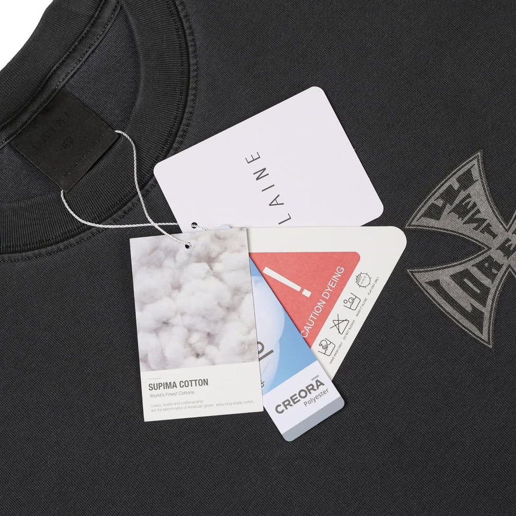 T-shirt à manches courtes Lorenzo à motif, teint dans la masse