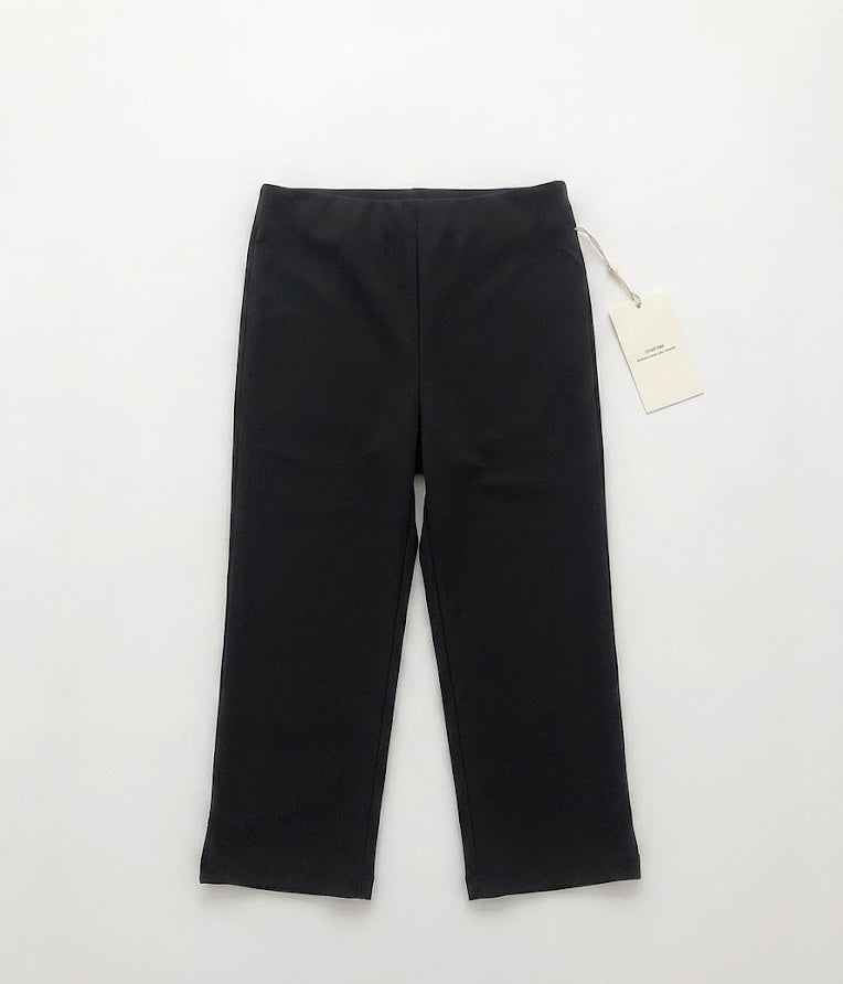 LeButter Slit Hem Capri Pants — Elastic Waist