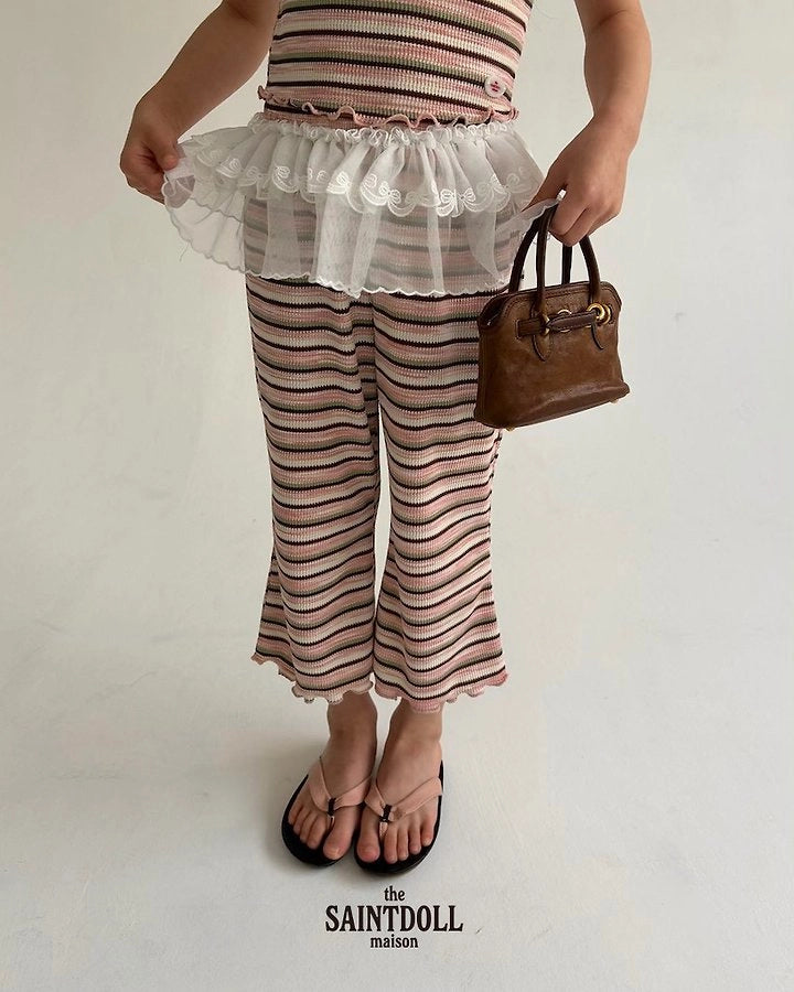 Saintdoll Multistripe Knit Top & Flare Pants Set — Kids