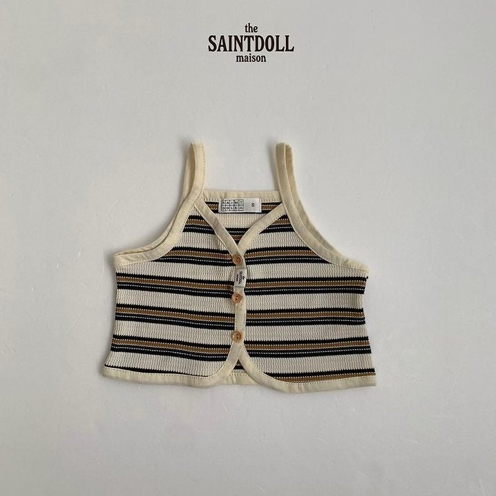 2-Pack Saintdoll Bohemian Stripe Button Tank Top — Kids