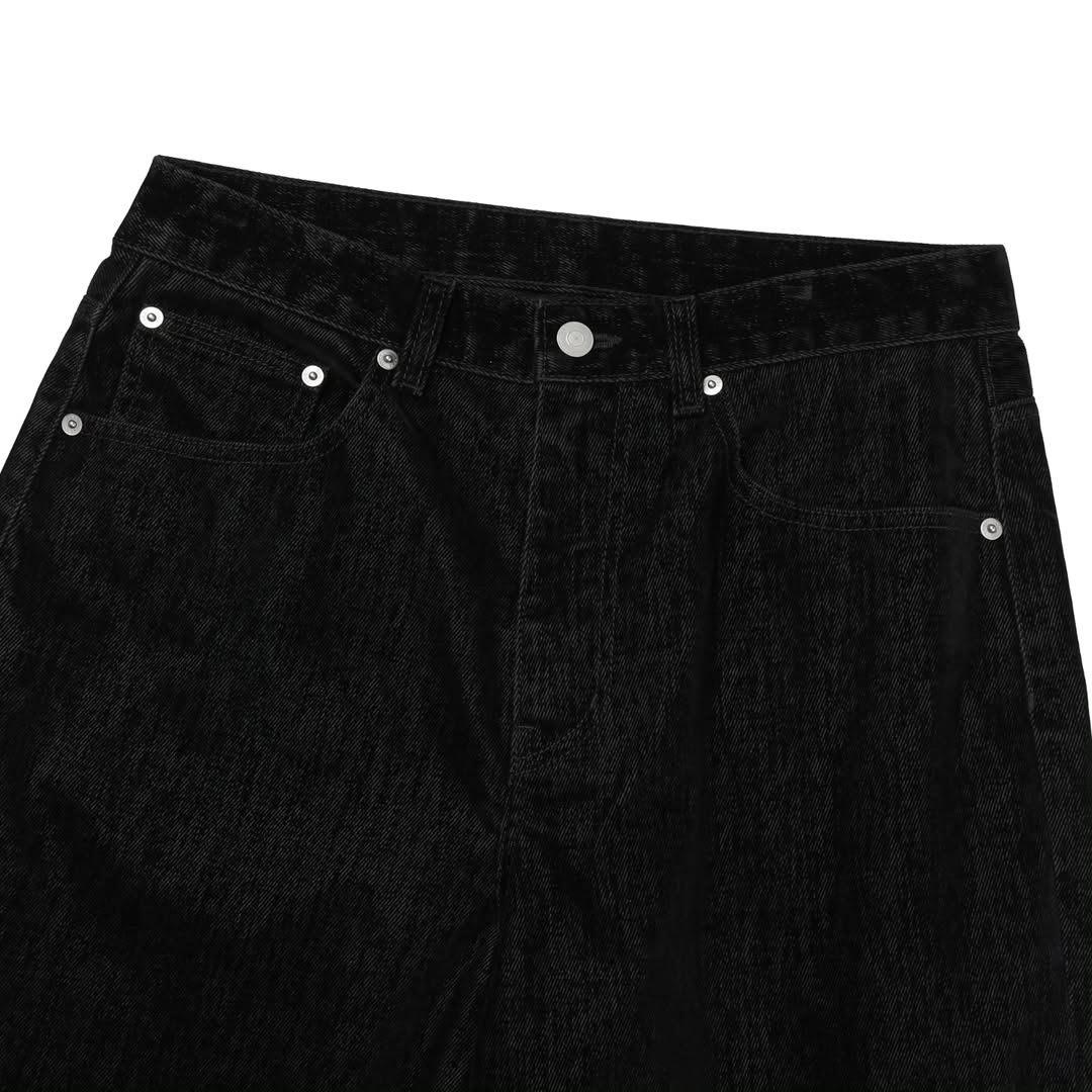 Pantaloni in velluto denim semilargi