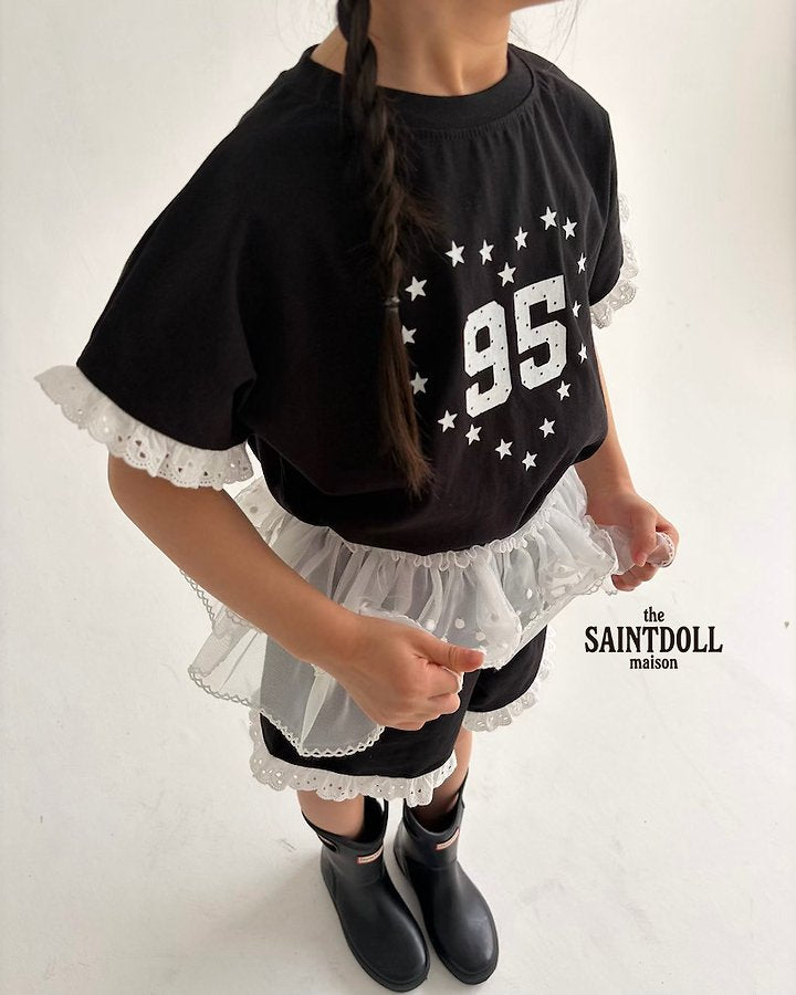 Saintdoll Lace Trim Top & Shorts Set — Kids
