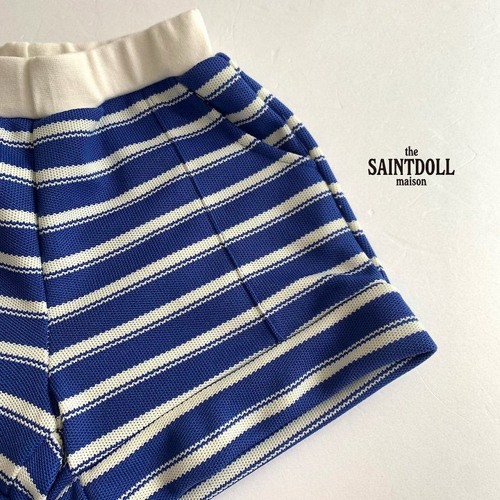 Saintdoll Stripe Half-Zip Top & Shorts Set — Kids