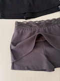 Poesie Lace Waistband Skort — Built-In Shorts