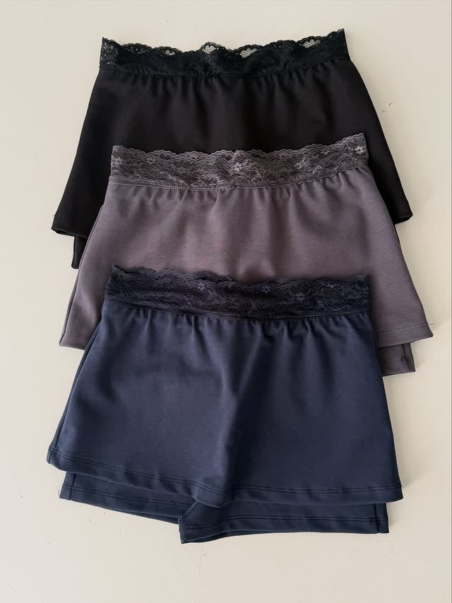 Poesie Lace Waistband Skort — Built-In Shorts