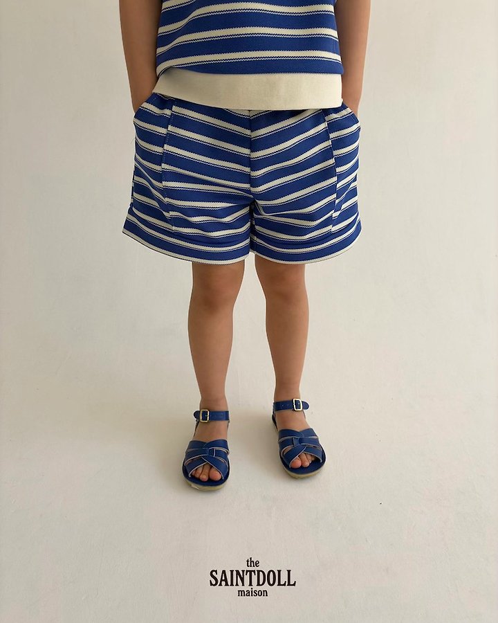 Saintdoll Stripe Half-Zip Top & Shorts Set — Kids