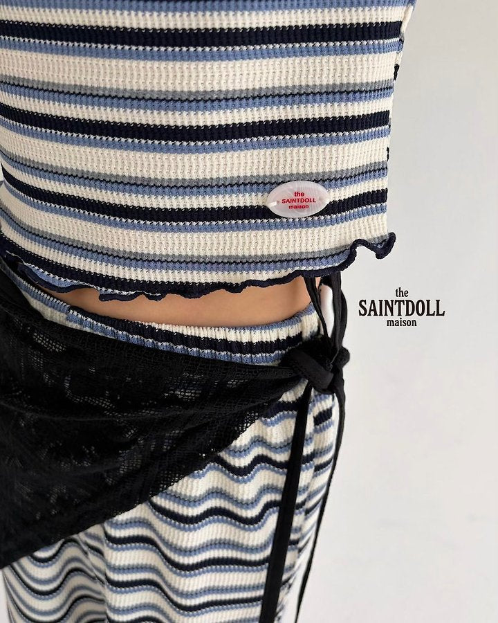 Saintdoll Multistripe Knit Top & Flare Pants Set — Kids