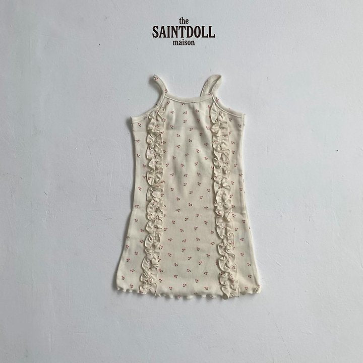Saintdoll Cherry Print Ruffle Dress & Cardigan Set — Kids