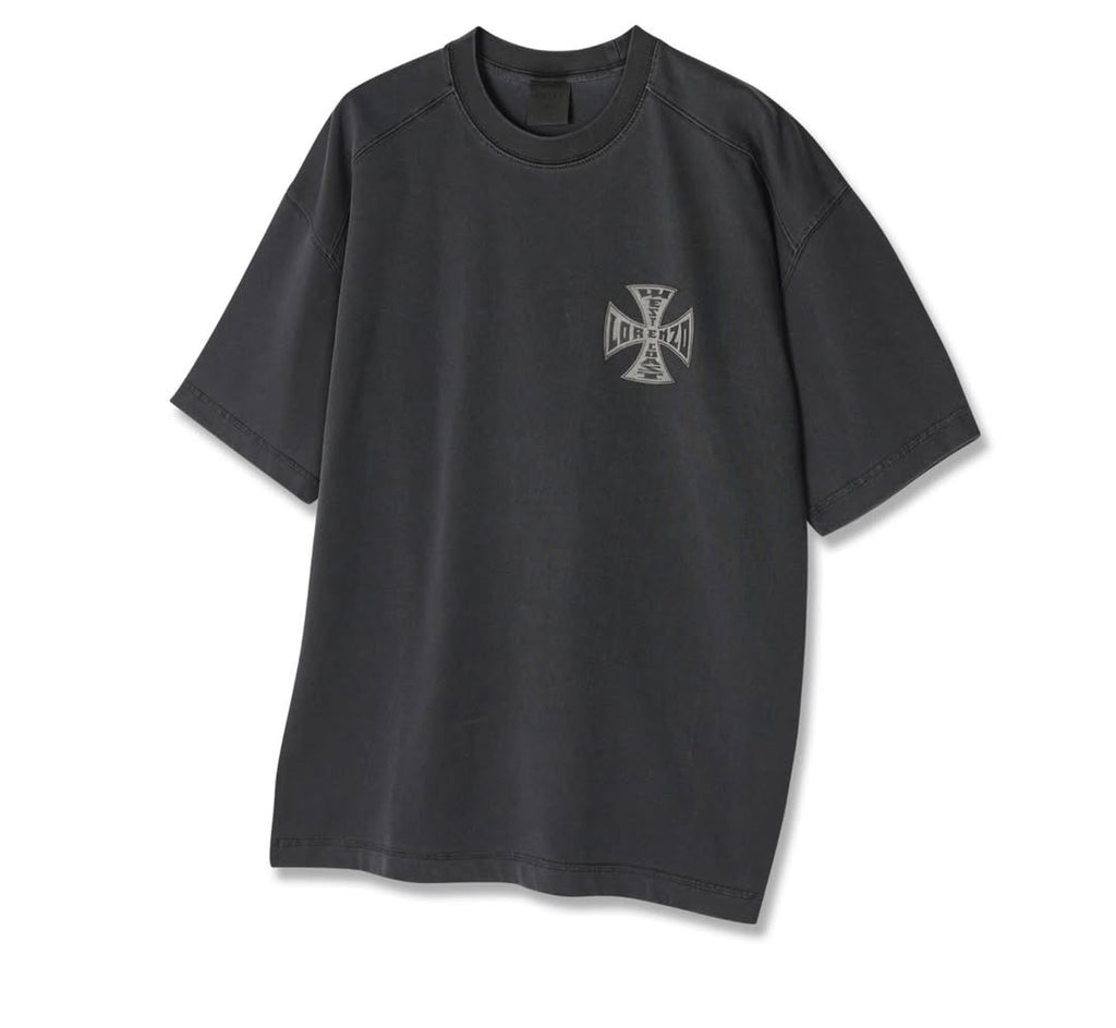 T-shirt à manches courtes Lorenzo à motif, teint dans la masse