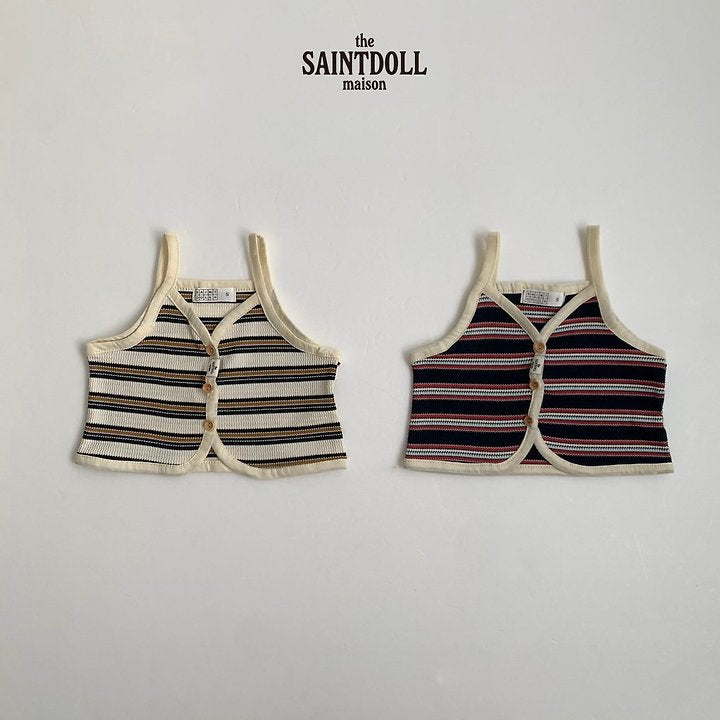 2-Pack Saintdoll Bohemian Stripe Button Tank Top — Kids