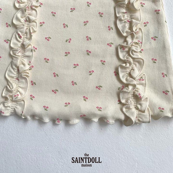 Saintdoll Cherry Print Ruffle Dress & Cardigan Set — Kids