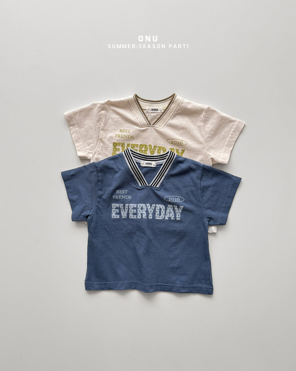 Onu V-Neck Ribbed 'Everyday' Tee Set (Choose Shorts)