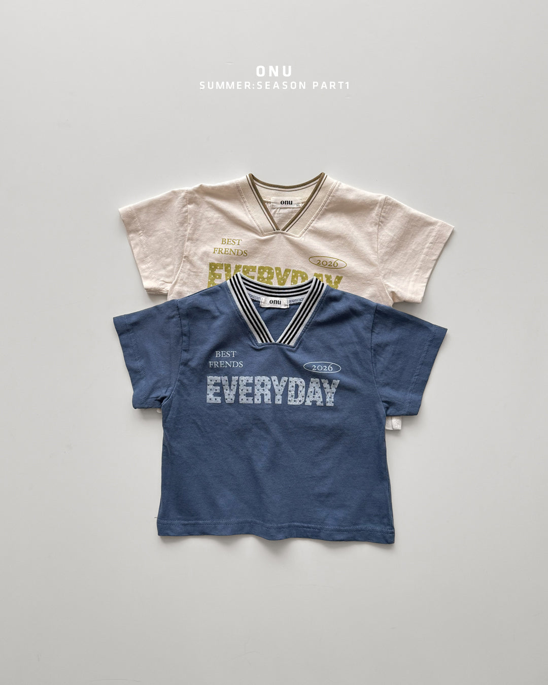 Onu V-Neck Ribbed 'Everyday' Tee Set (Choose Shorts)