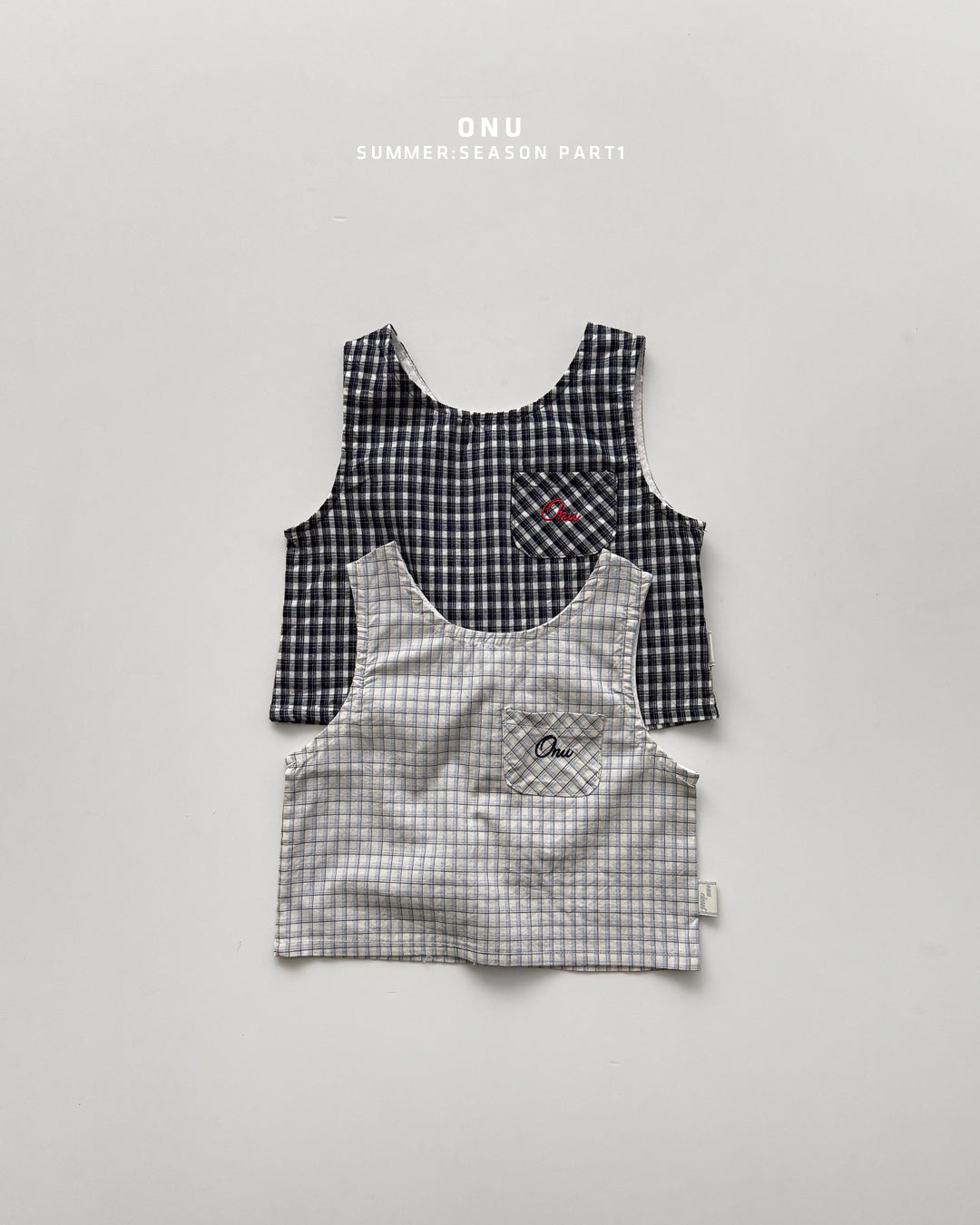 Onu Check Cotton Tank & Shorts Set
