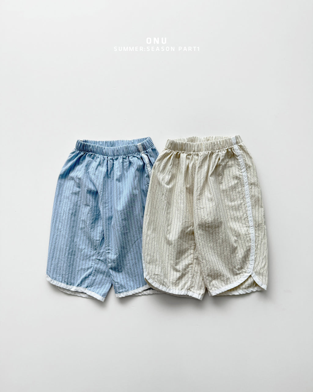 Onu Back U-Neck Tee & Stripe Wide Pants Set