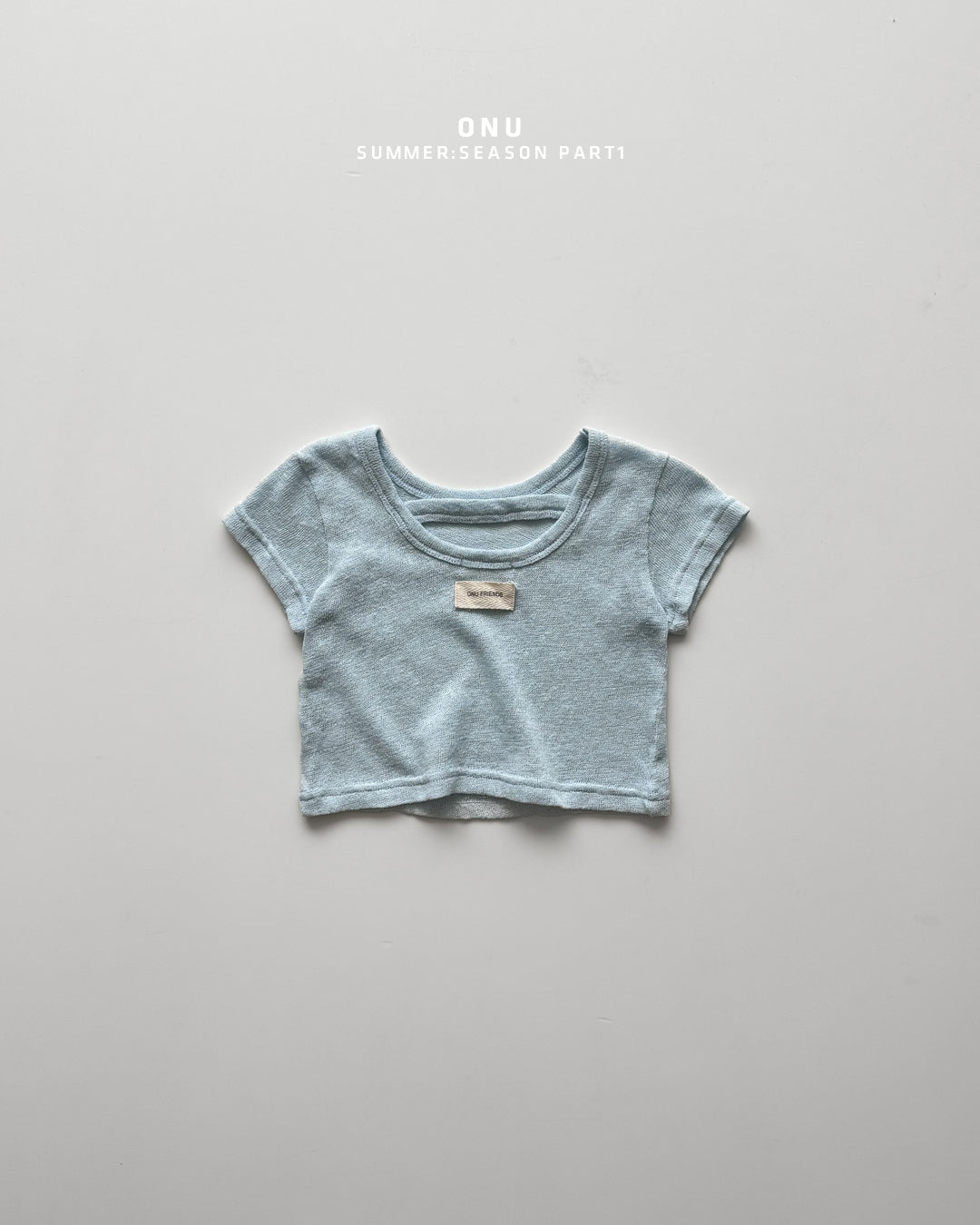 Onu Back U-Neck Tee & Stripe Wide Pants Set