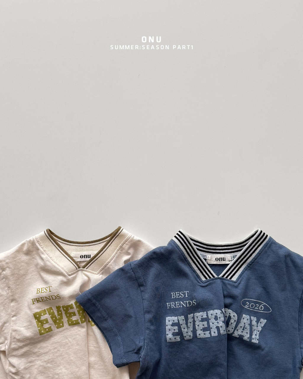 Onu V-Neck Ribbed 'Everyday' Tee Set (Choose Shorts)