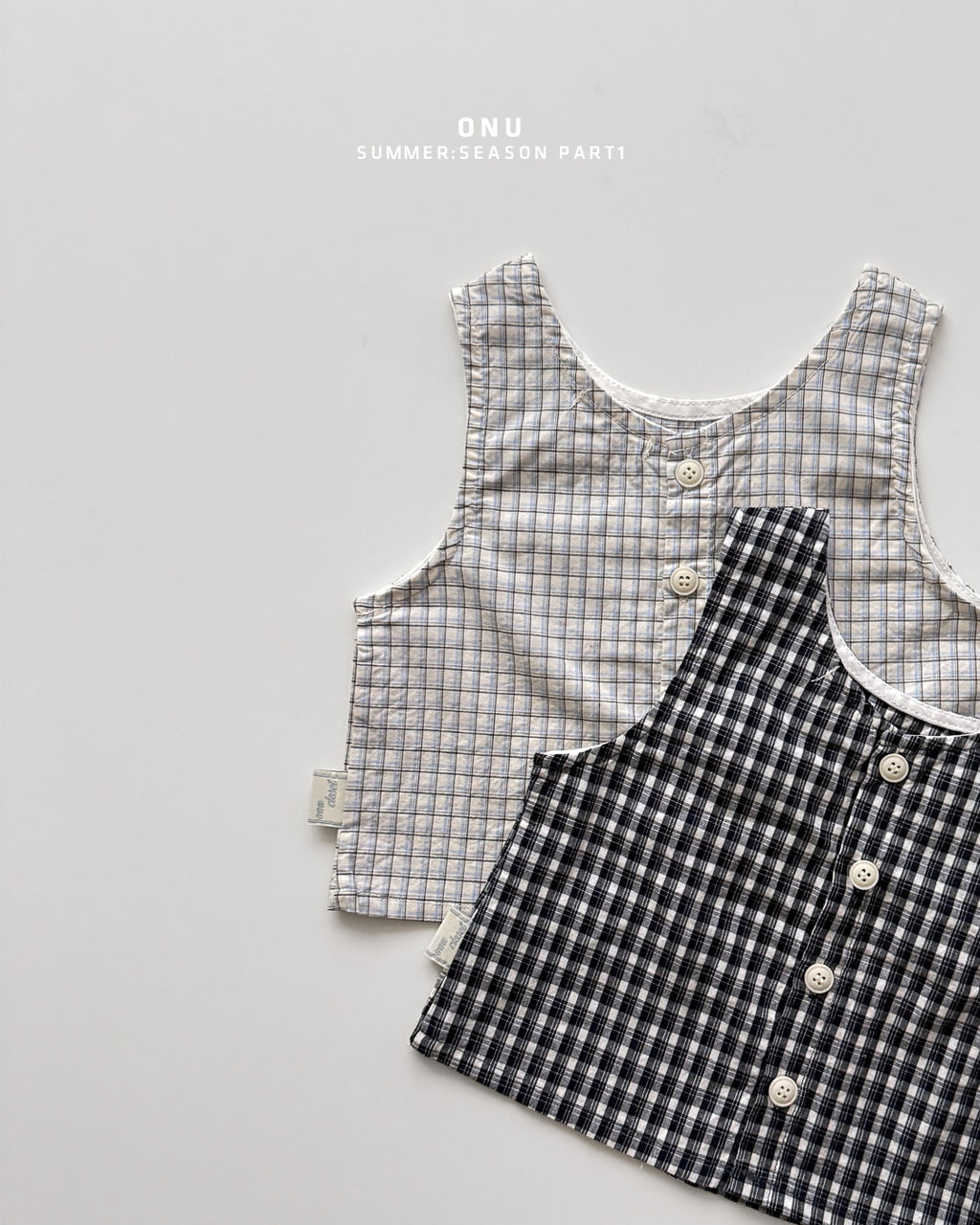 Onu Check Cotton Tank & Shorts Set