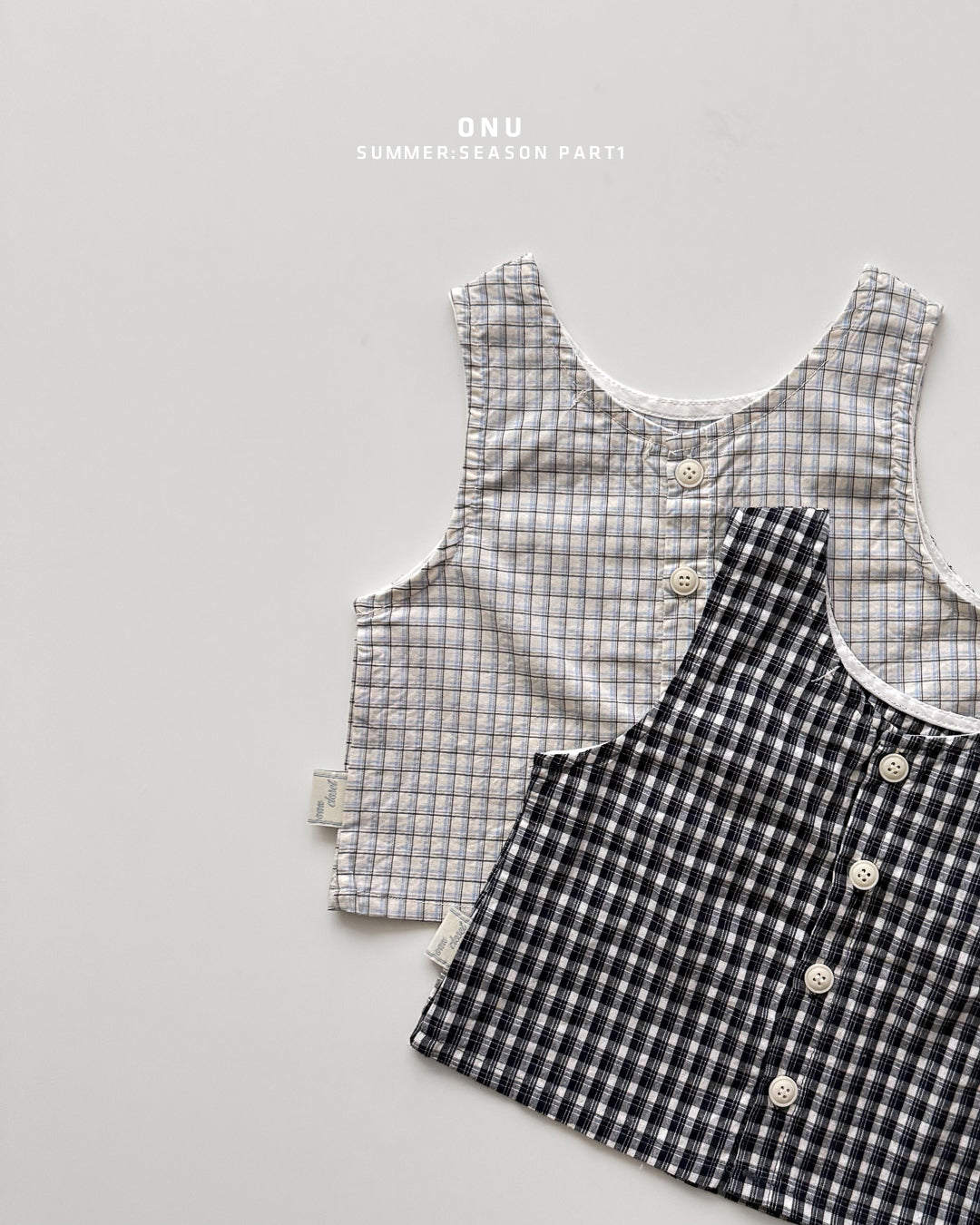 Onu Check Cotton Tank & Shorts Set