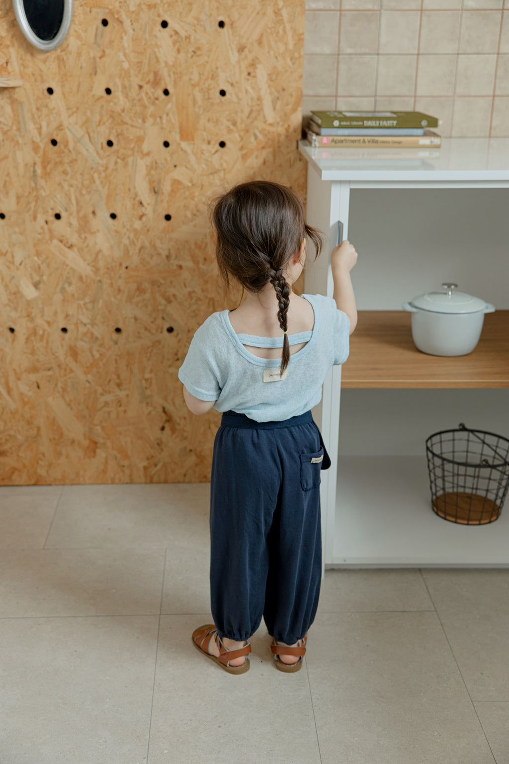 Onu Bias-Trim Tee & Harem Pants Set