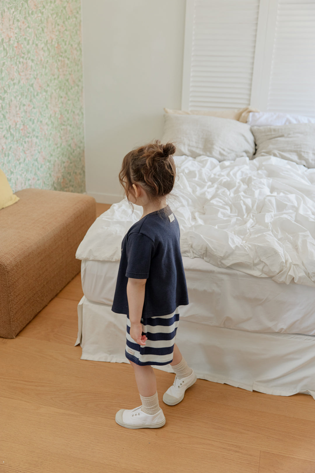 Onu Waffle Stripe Tank & Shorts Set (+ Optional Waffle Cardigan)