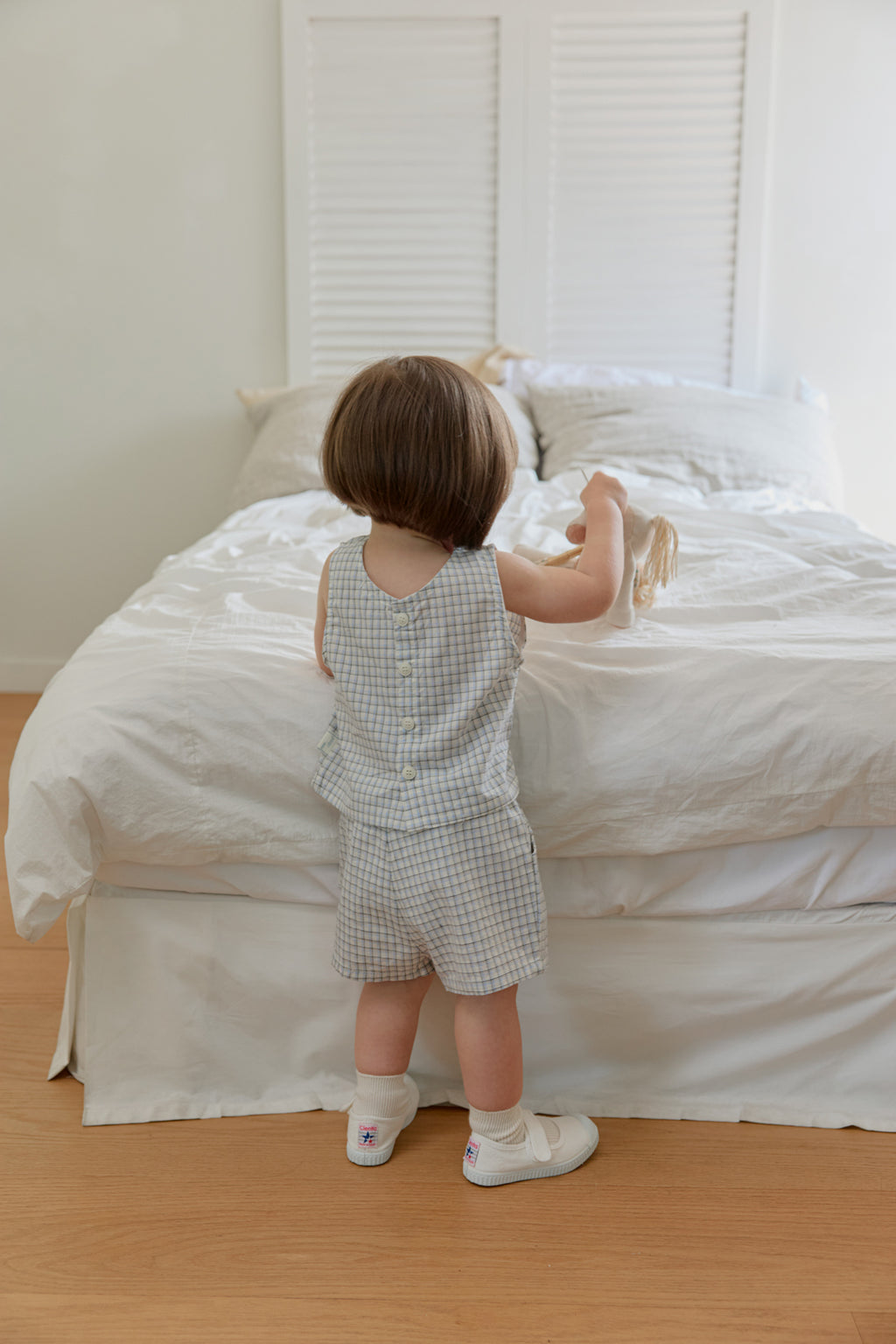 Onu Check Cotton Tank & Shorts Set