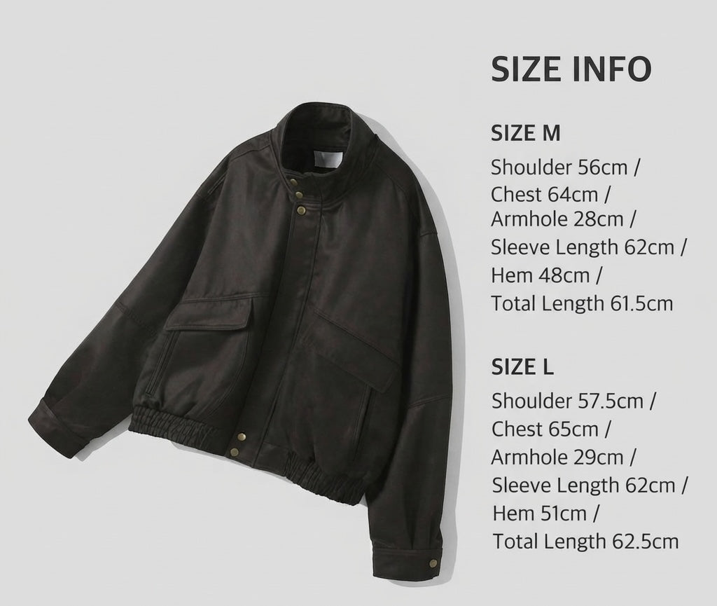 Khaki brown crackle Harrington jacket front zip and snap details