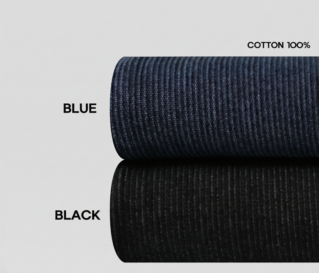 Jeans ampi in velluto a coste in vita