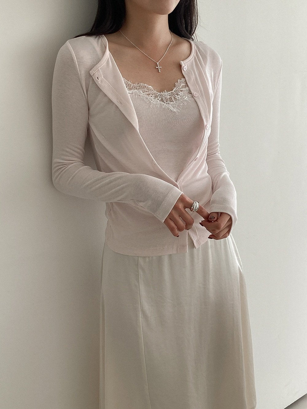 Set Cardigan Senza Maniche (Canotta Integrata)