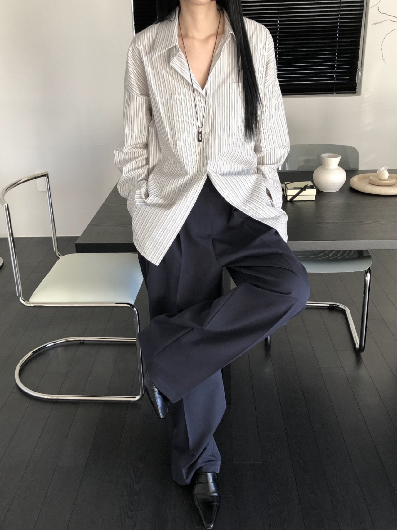 Pantaloni ampi a pieghe