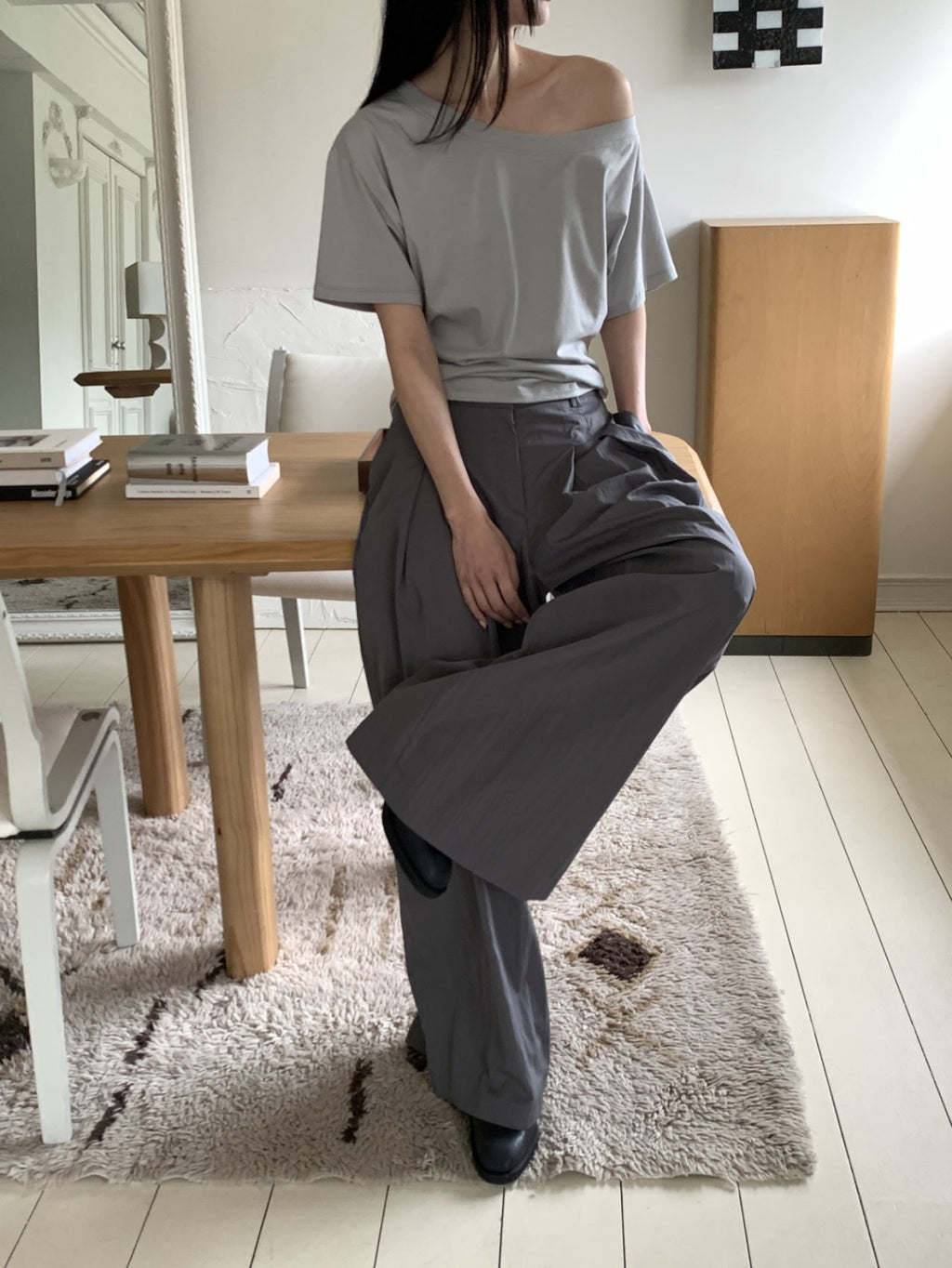 Pantaloni ampi plissettati