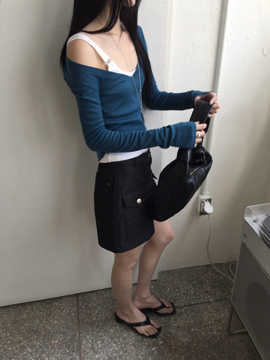 Shorts en jean à poches cargo