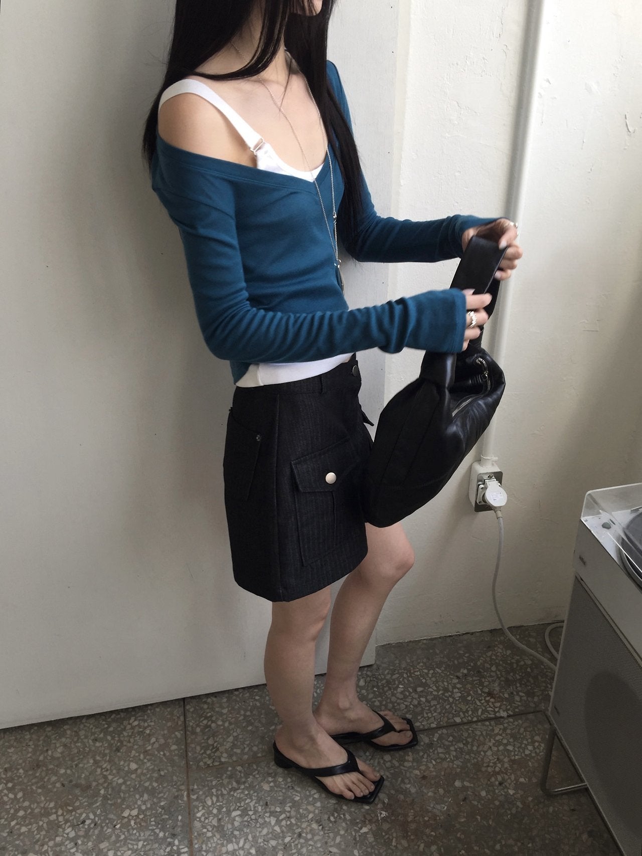 Shorts en jean à poches cargo