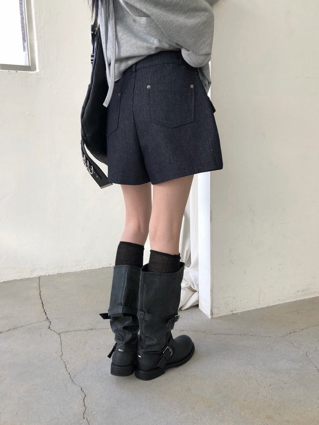 Shorts en jean à poches cargo