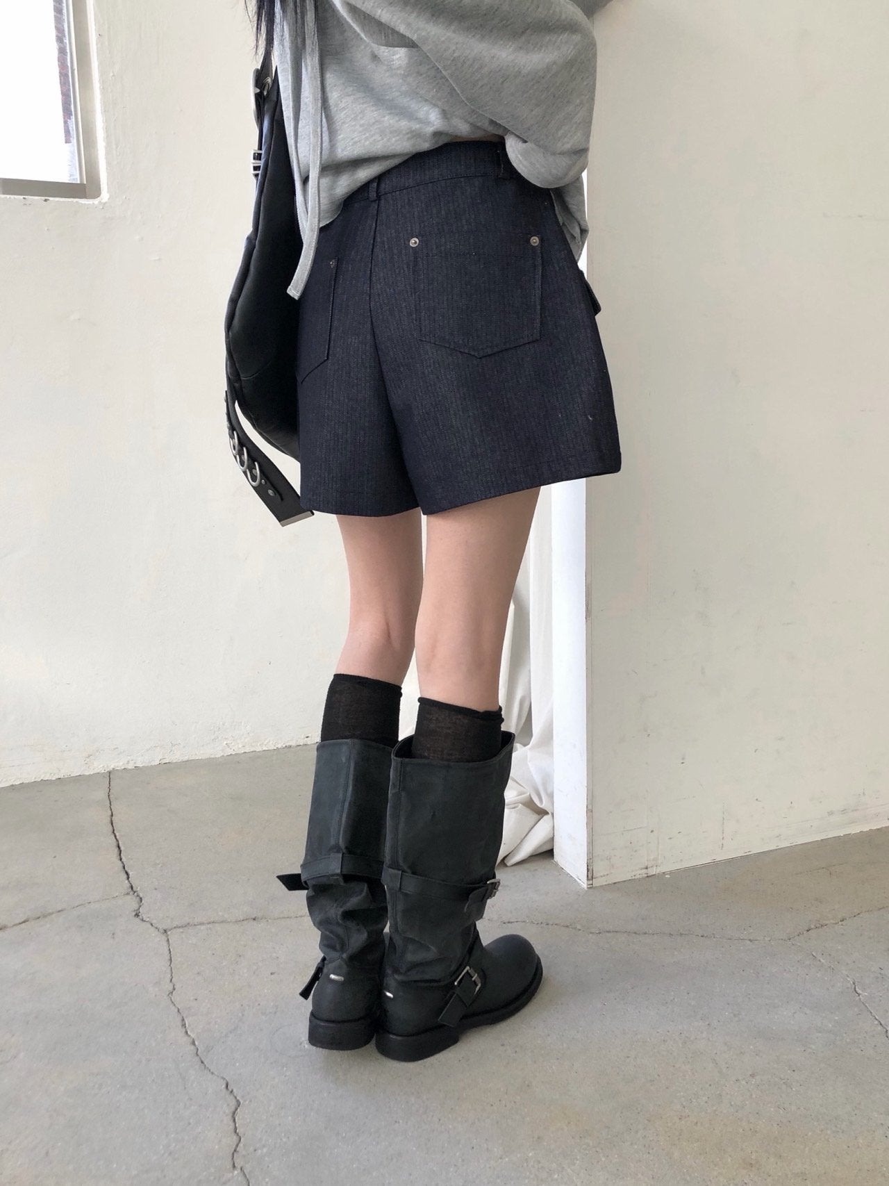 Shorts en jean à poches cargo