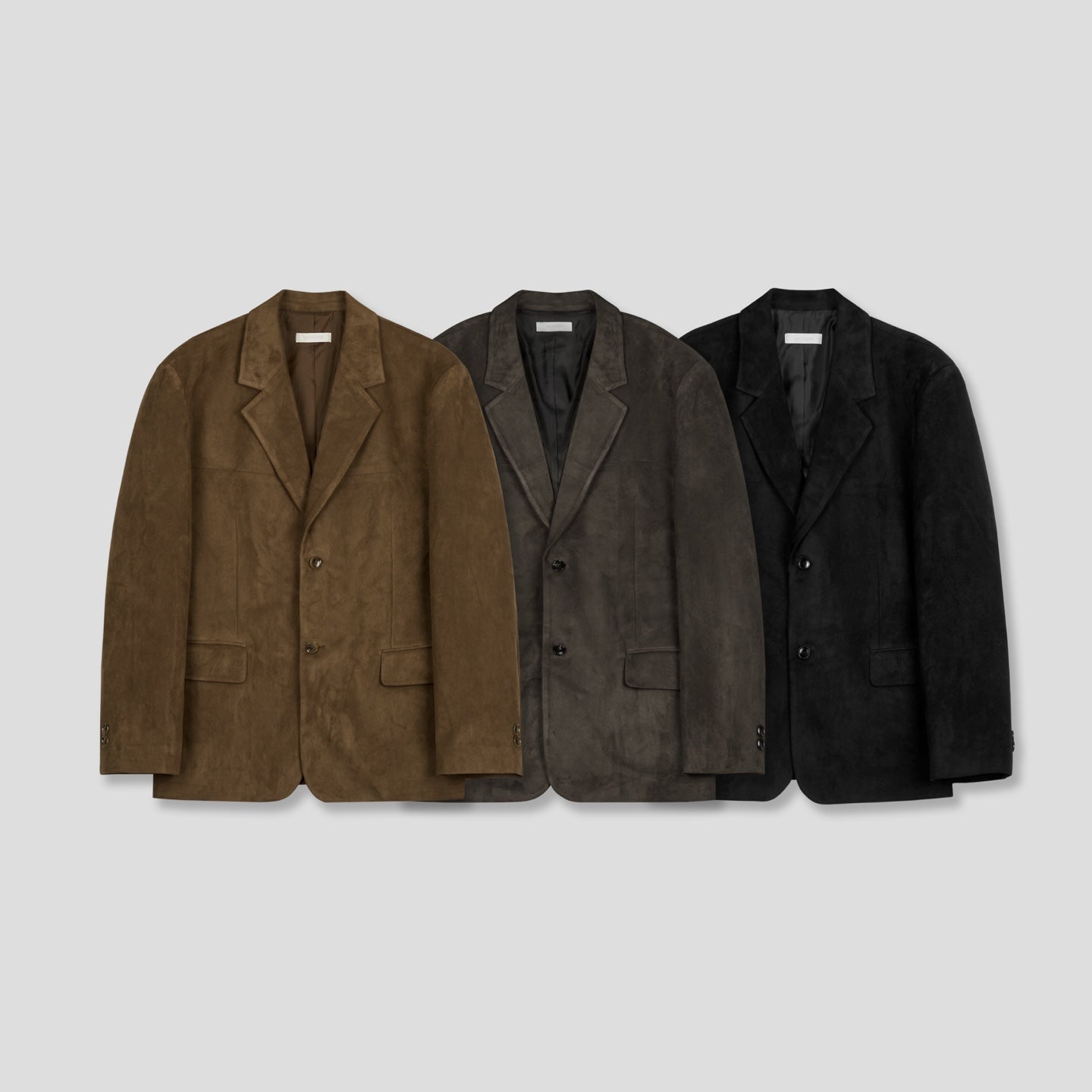 Blazer oversized in pelle scamosciata