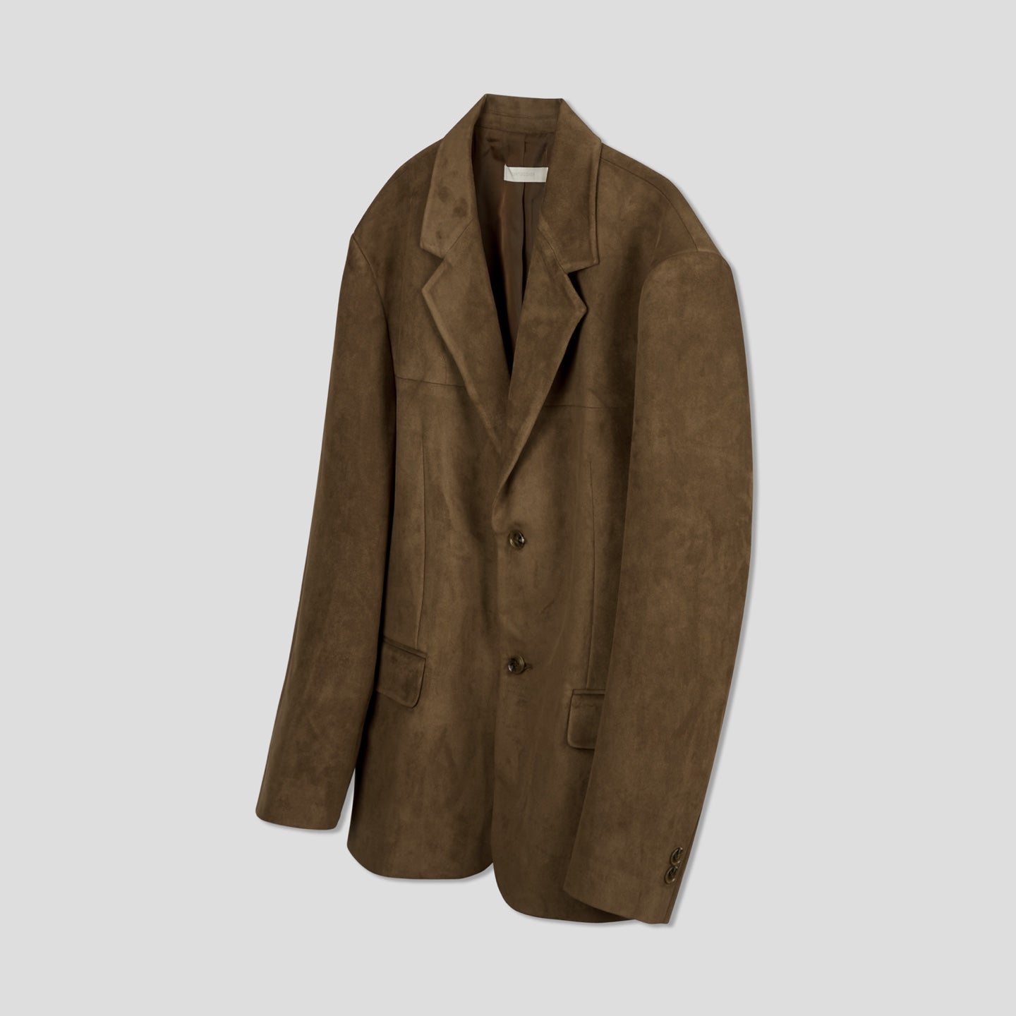 Blazer oversized in pelle scamosciata