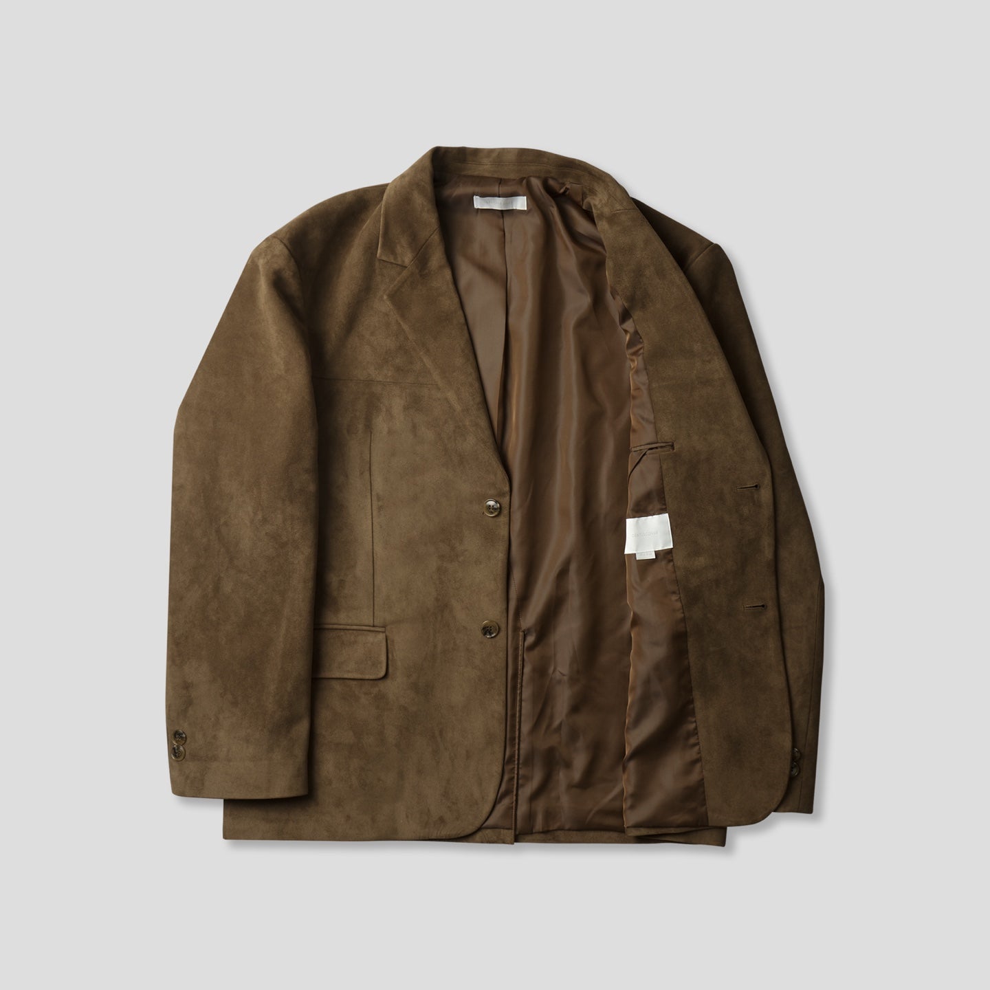 Blazer oversized in pelle scamosciata