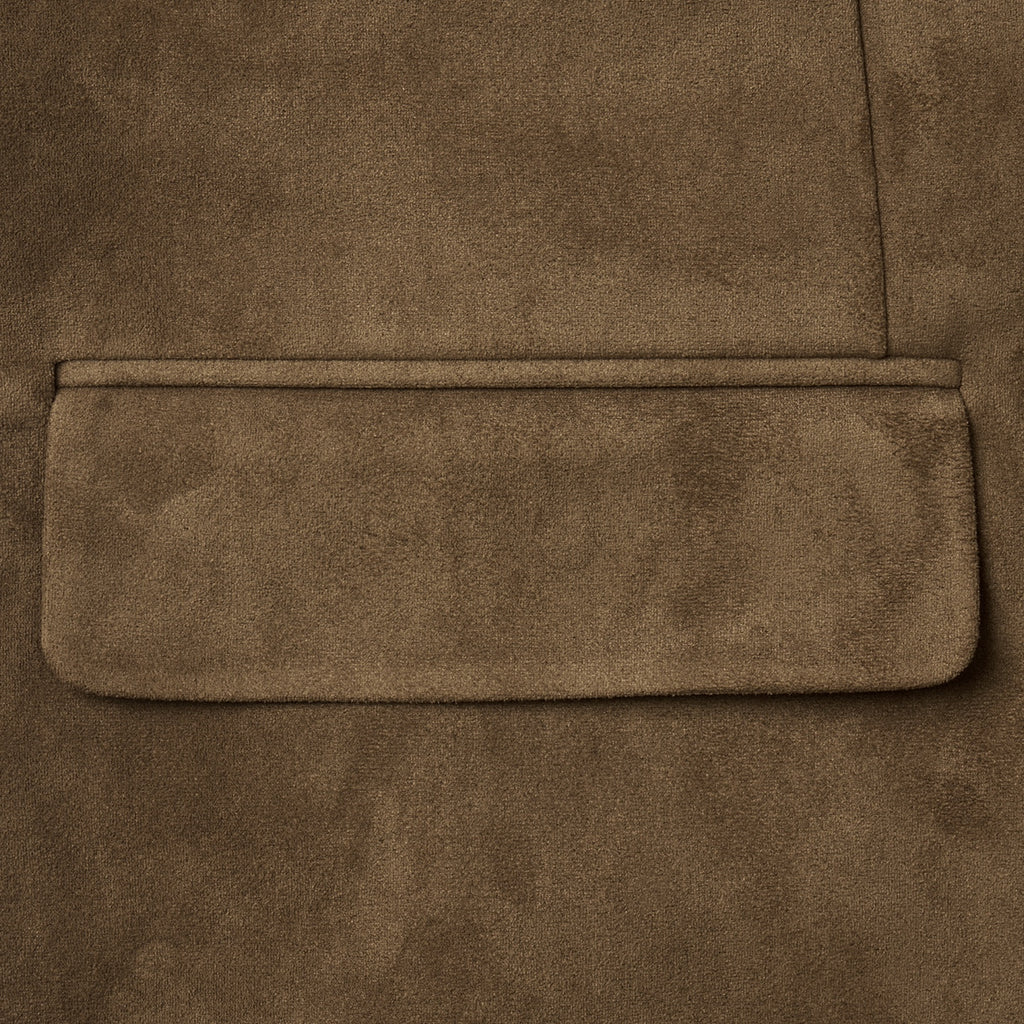 Blazer oversized in pelle scamosciata